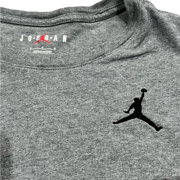 Nike Air Jordan Men's Gray Jumpman T-Shirt Size L Short Sleeve Crew Neck - Picture 9 of 9